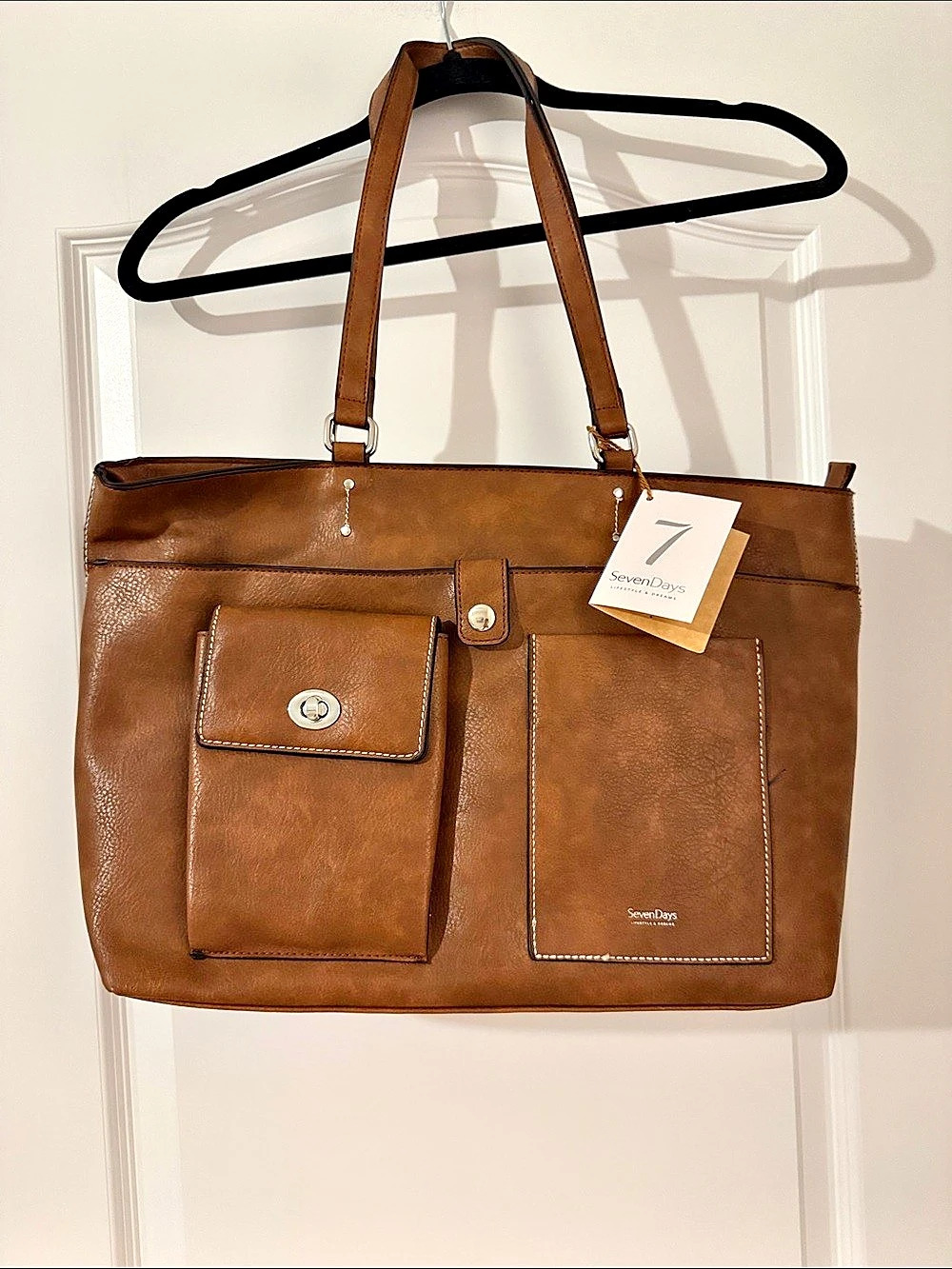 SevenDays R17156BE Brown Tote NWT